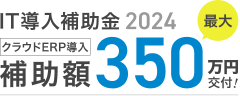 IT導入補助金2024、クラウドEPR導入補助額350万円交付